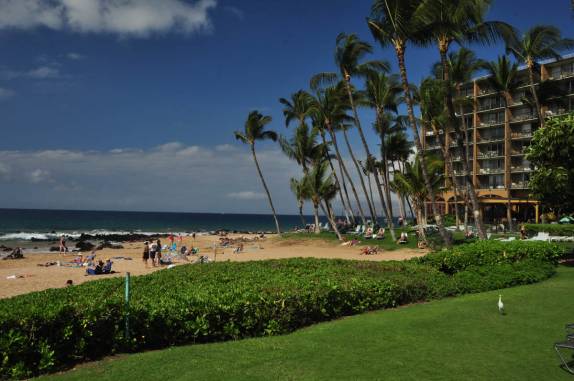 A praia em frente ao nosso hotel, em South Kihei, em Maui, no Havaí